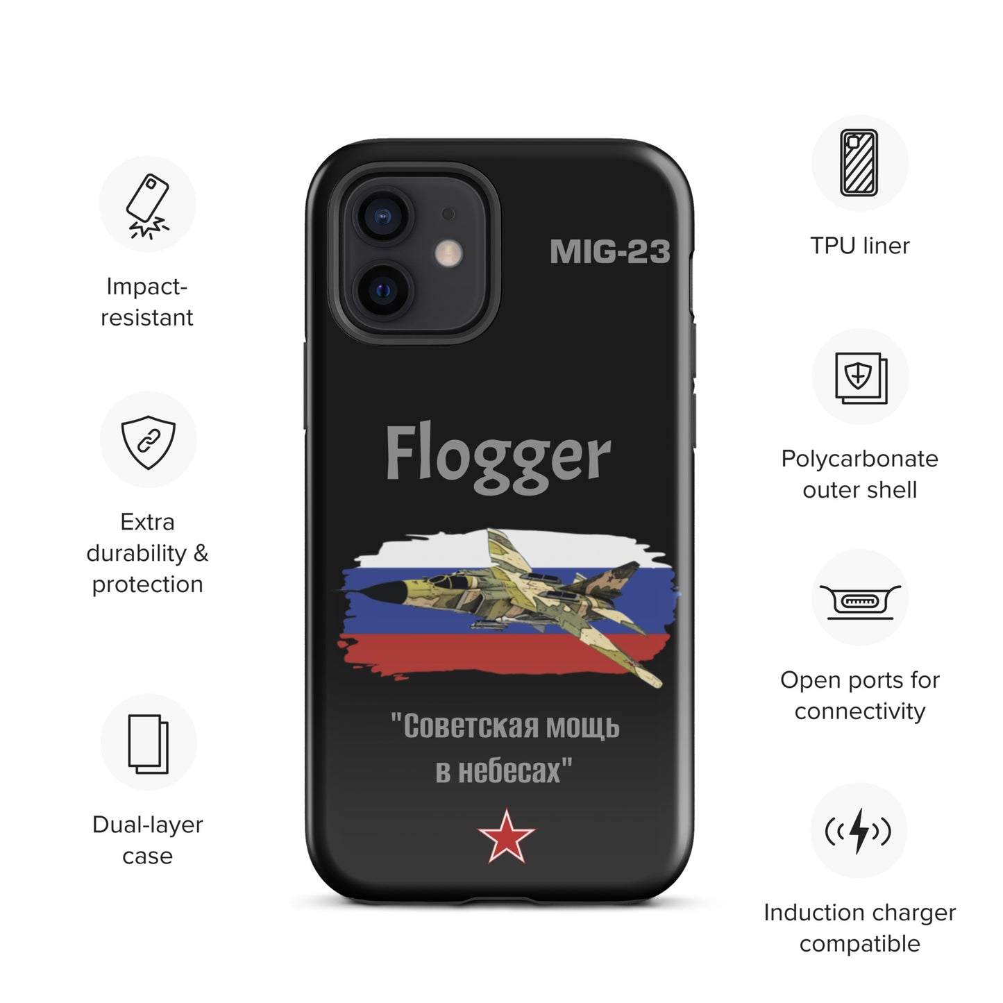 Black Case Flogger Patriot iPhone Case