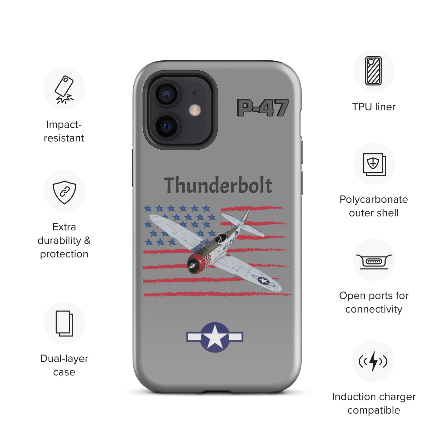 WWII Thunderbolt Patriot iPhone Case