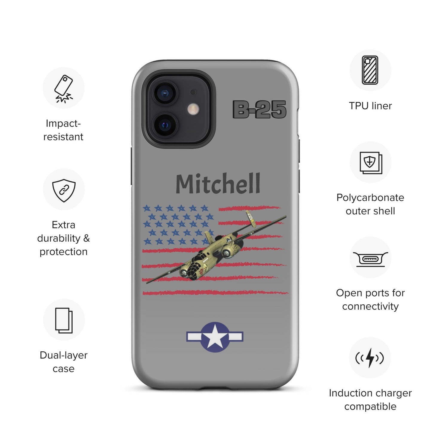 WWII Mitchell Patriot iPhone Case
