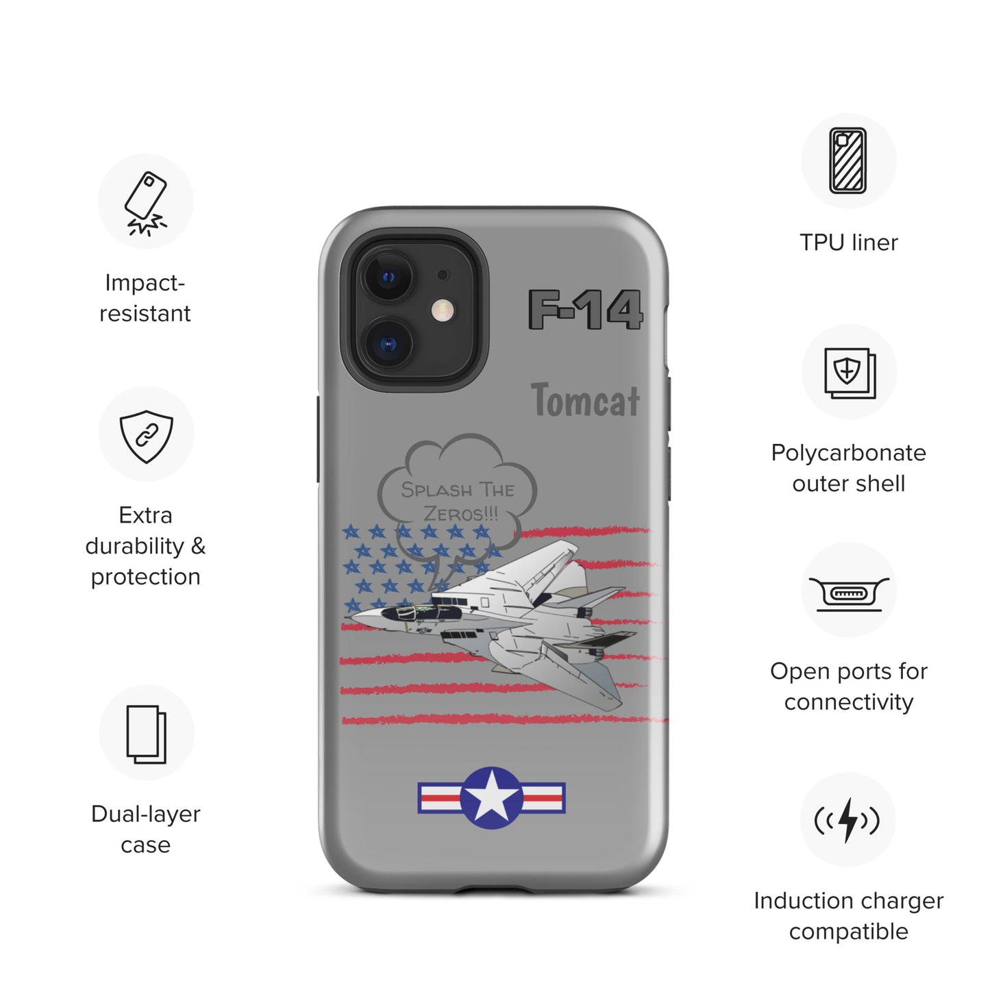 Patriot Tomcat iPhone Case (Without Quotes)