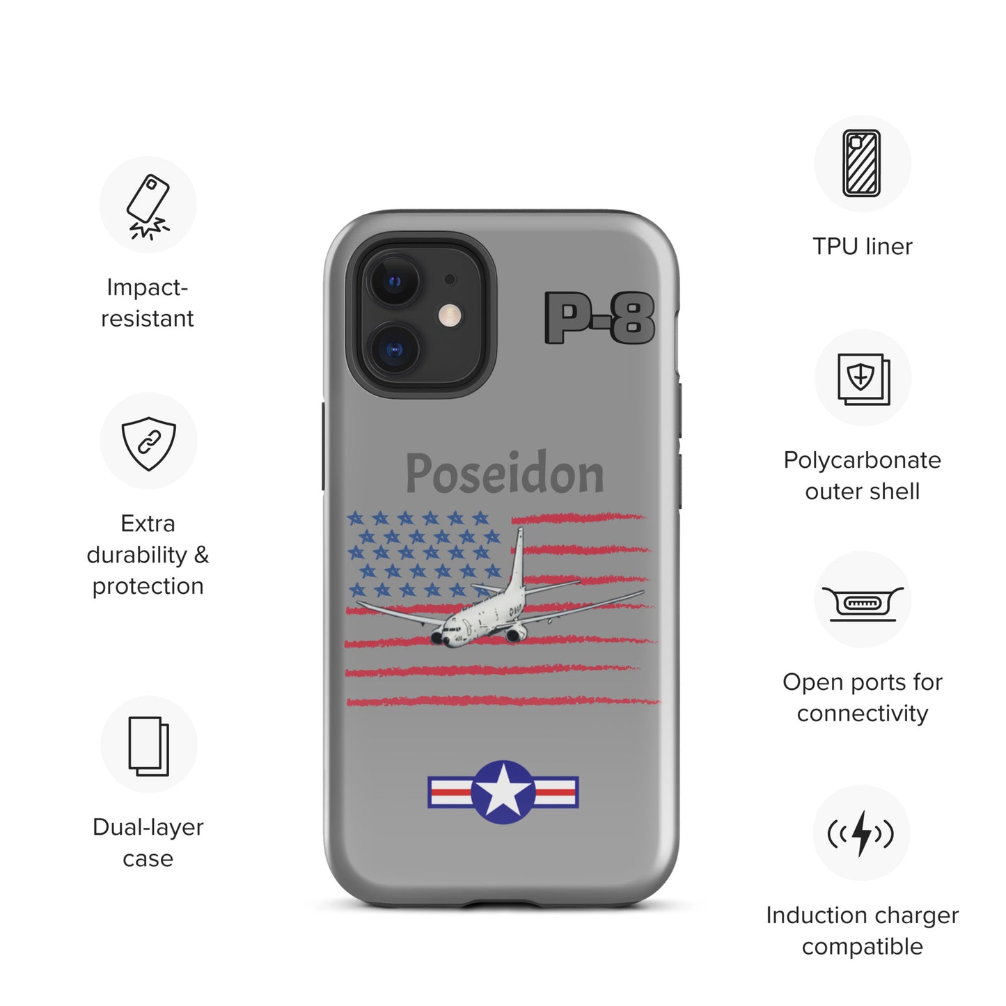 Poseidon Patriot iPhone Case (Without Quotes)
