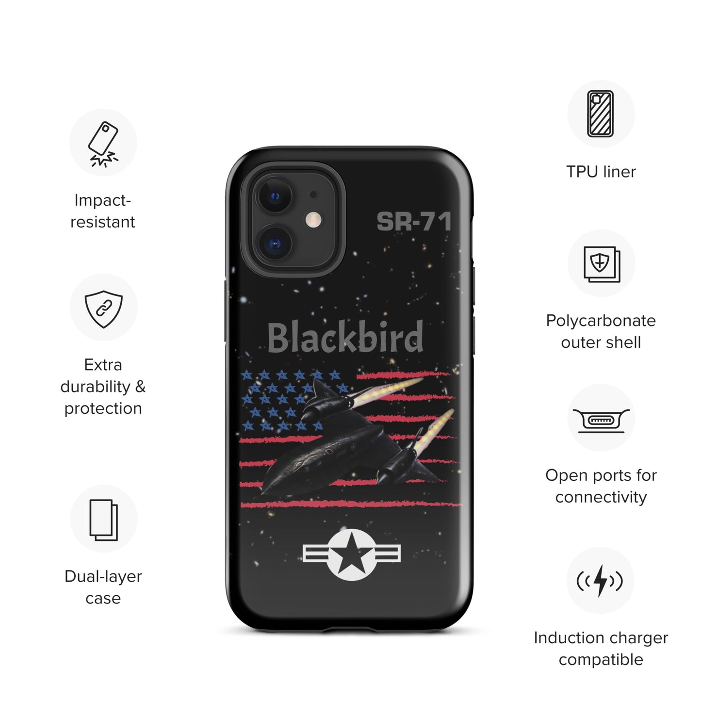 Blackbird Patriot iPhone Case (Without Quotes)