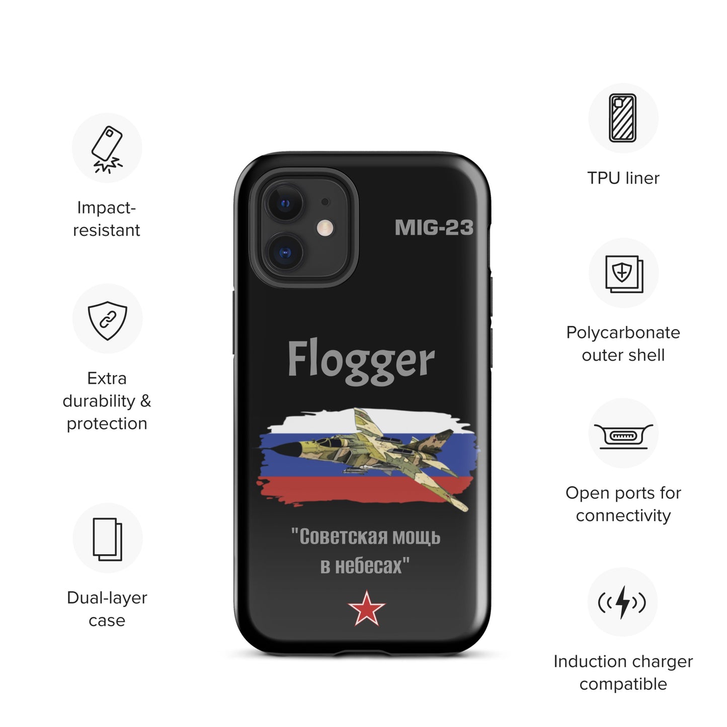 Black Case Flogger Patriot iPhone Case