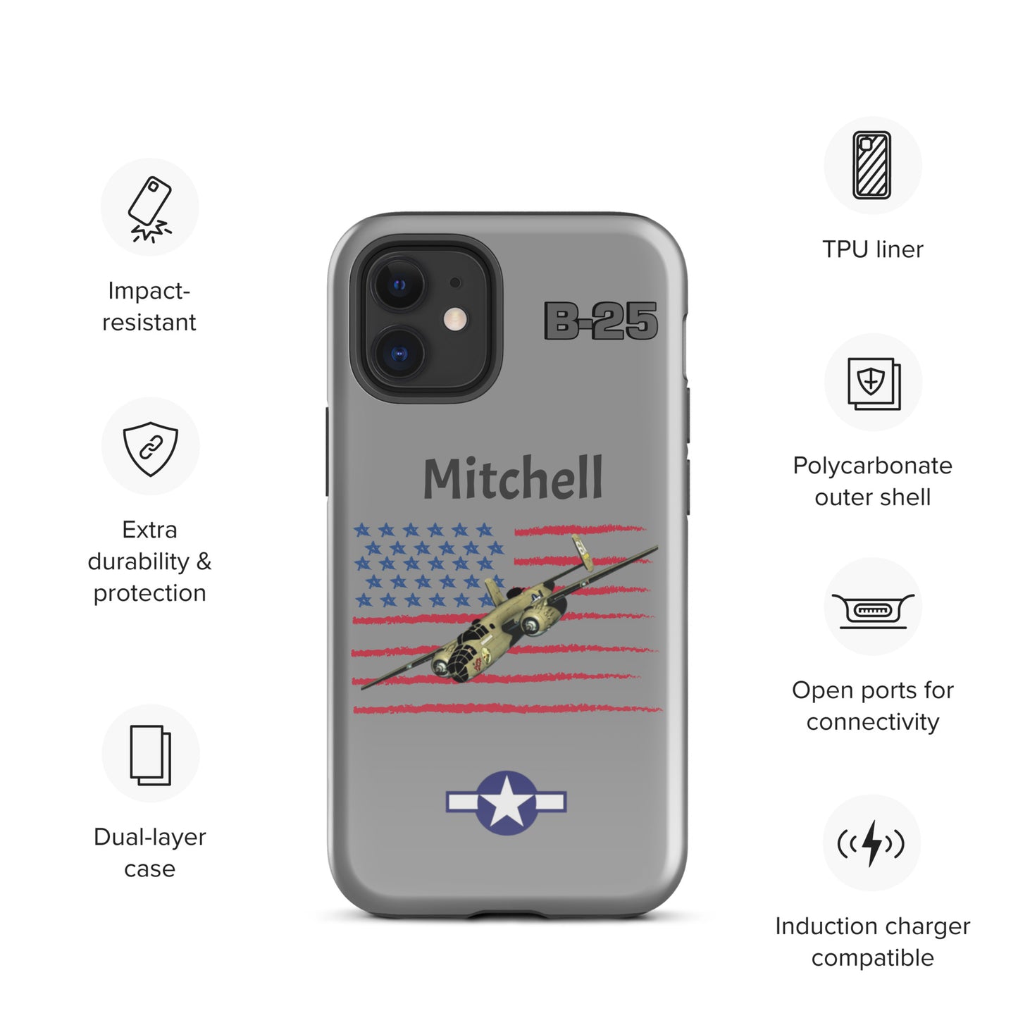 WWII Mitchell Patriot iPhone Case