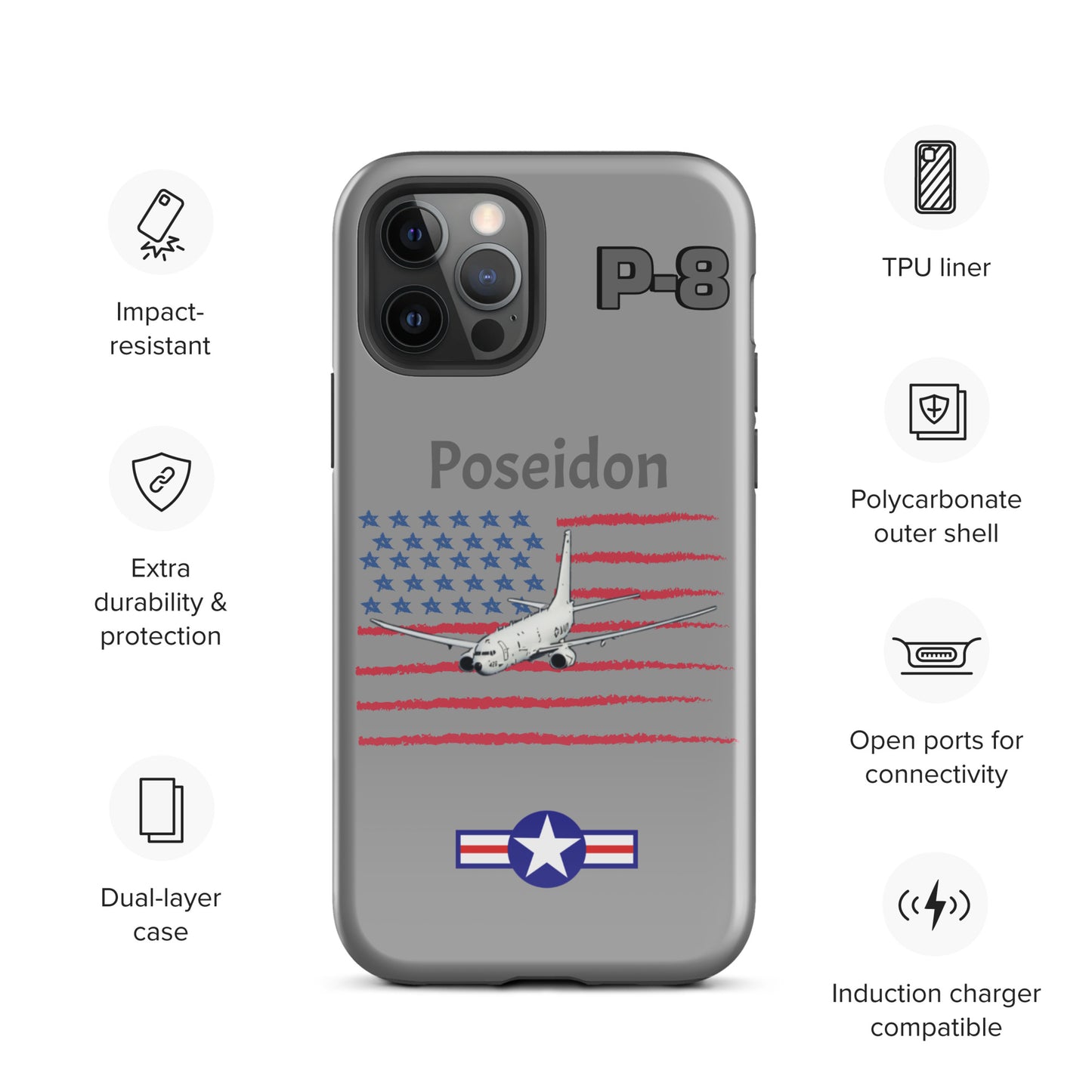 Poseidon Patriot iPhone Case (Without Quotes)