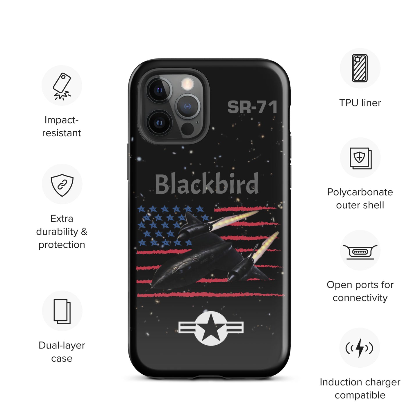 Blackbird Patriot iPhone Case (Without Quotes)