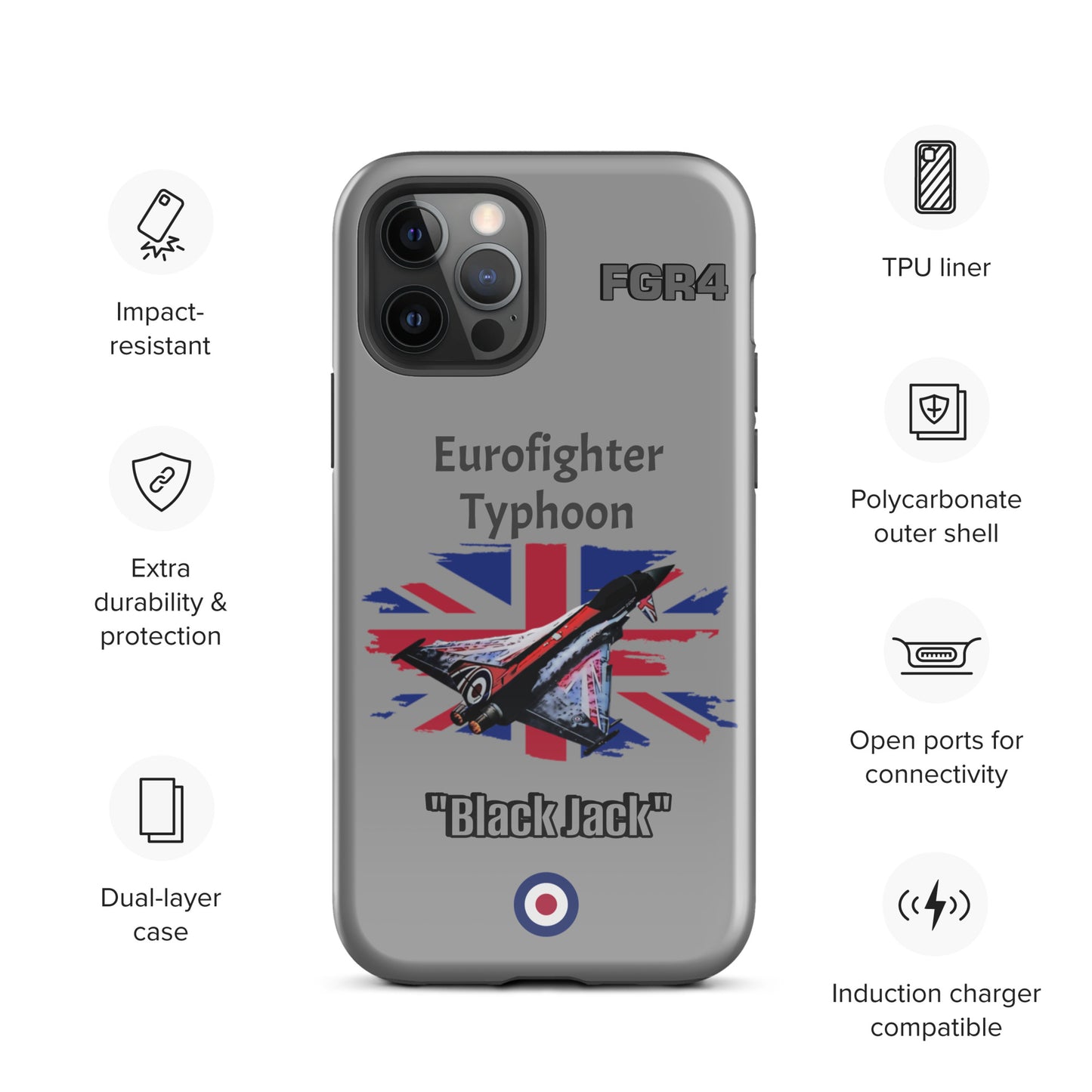 Black Jack Typhoon Patriot iPhone Case
