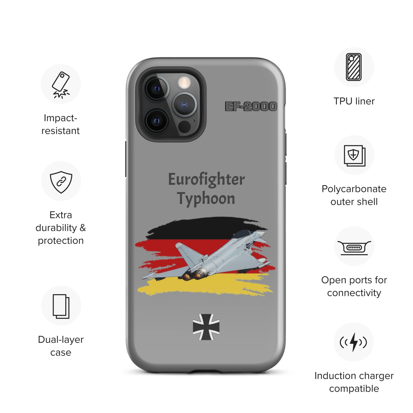 German Typhoon Patriot iPhone Case (Without Quotes)