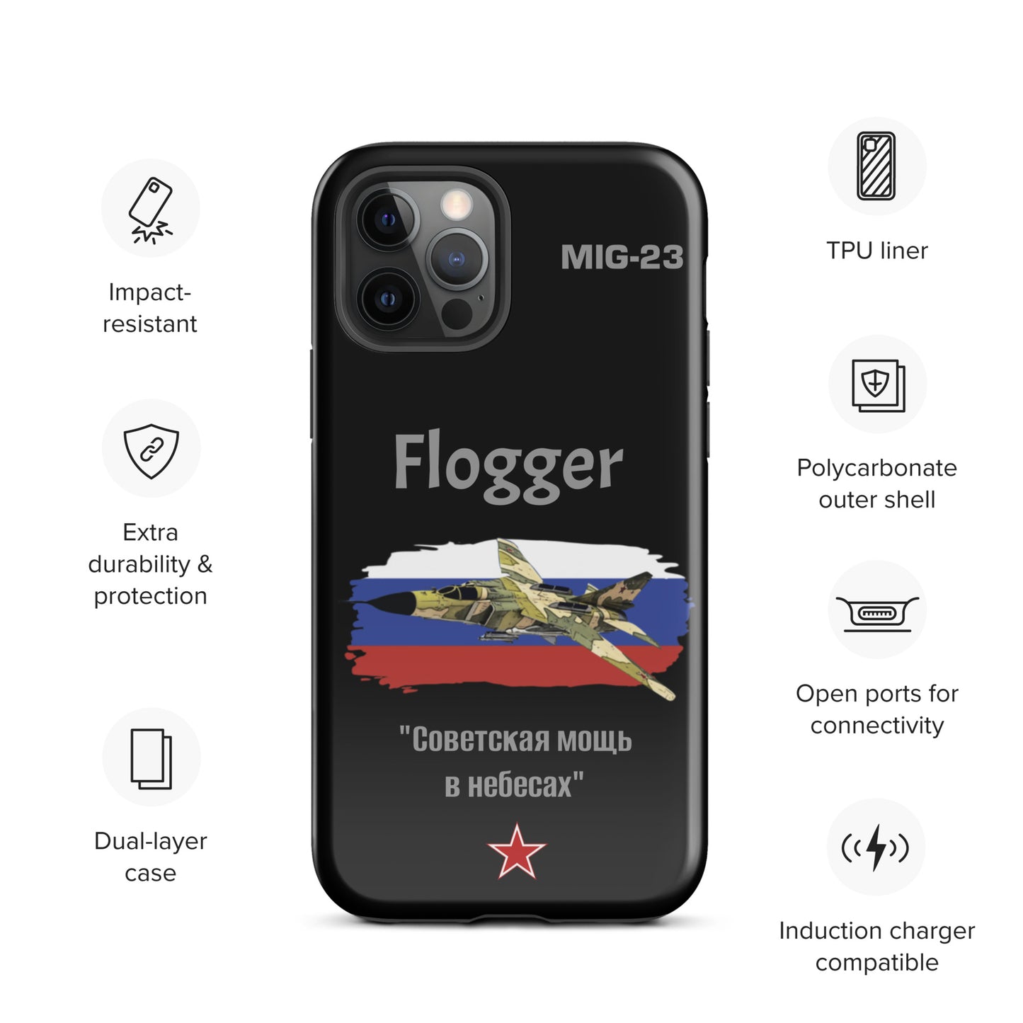 Black Case Flogger Patriot iPhone Case