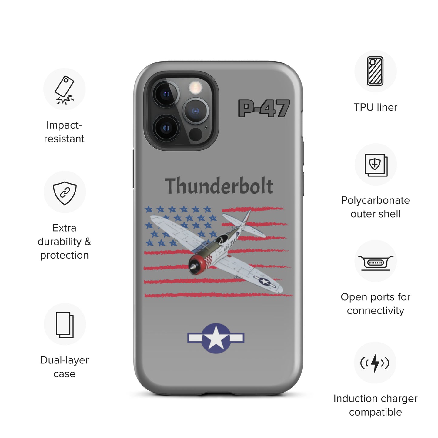 WWII Thunderbolt Patriot iPhone Case