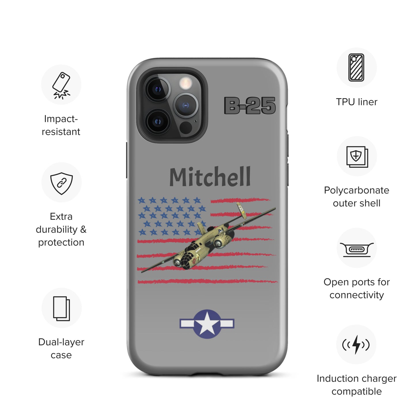 WWII Mitchell Patriot iPhone Case