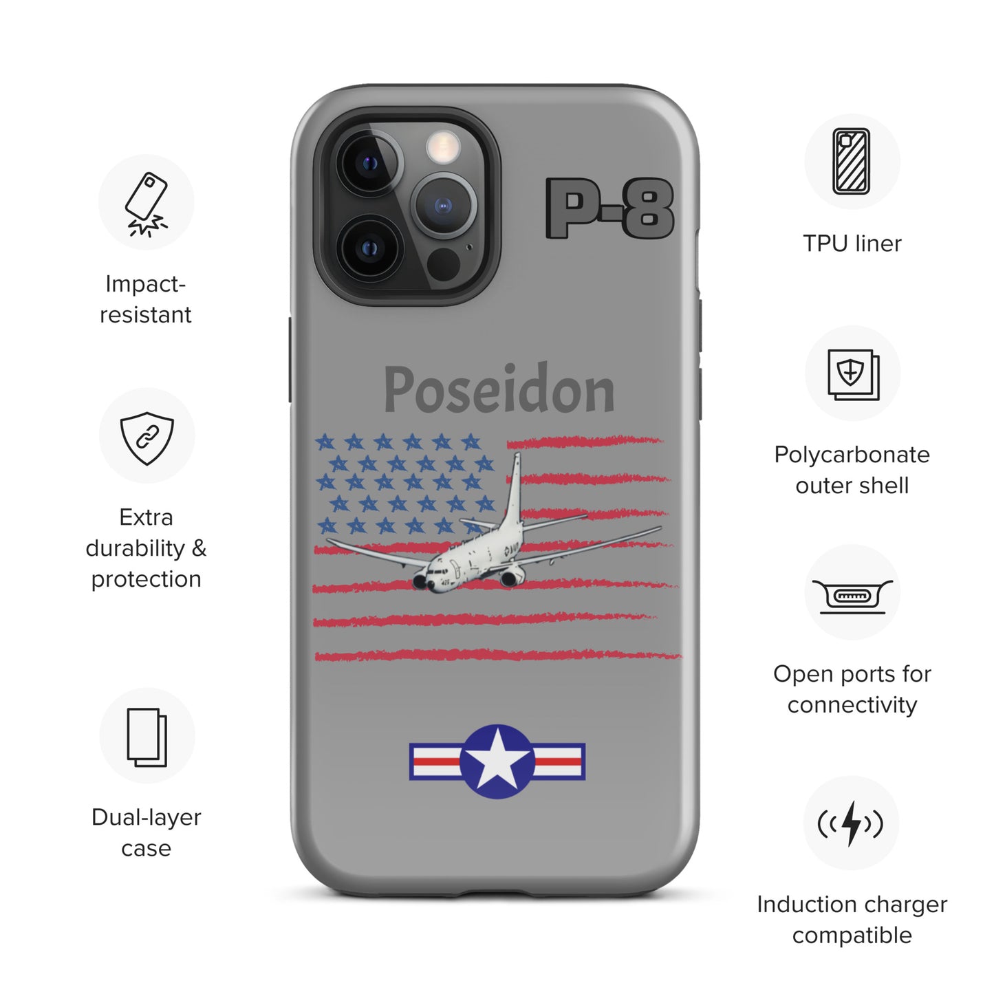Poseidon Patriot iPhone Case (Without Quotes)