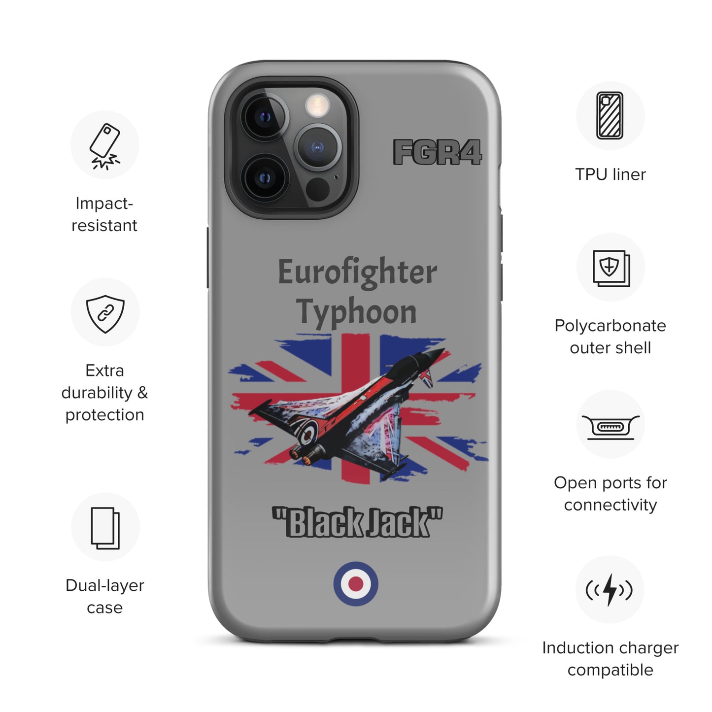 Black Jack Typhoon Patriot iPhone Case