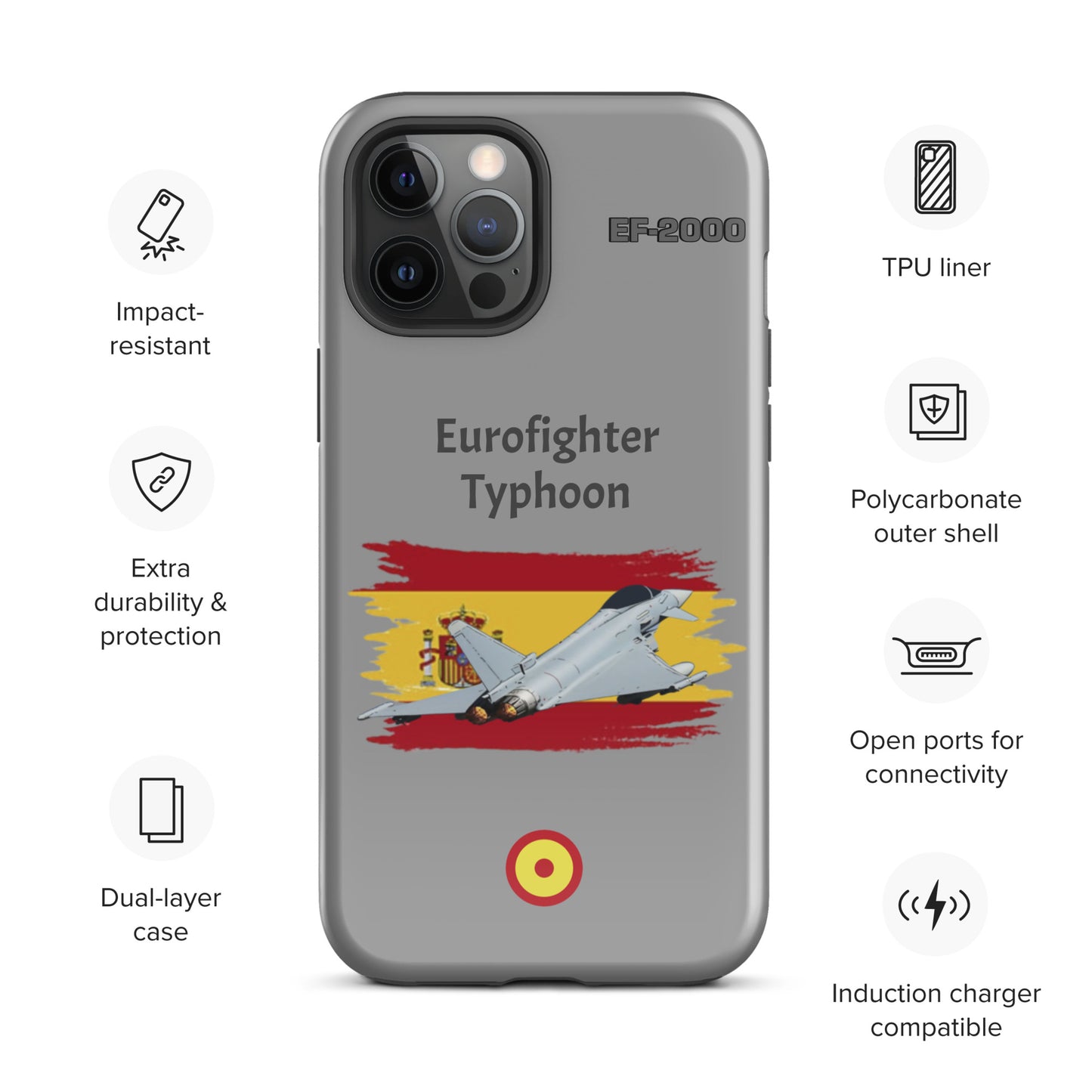 Spanish Typhoon Patriot iPhone Case (Without Quotes)