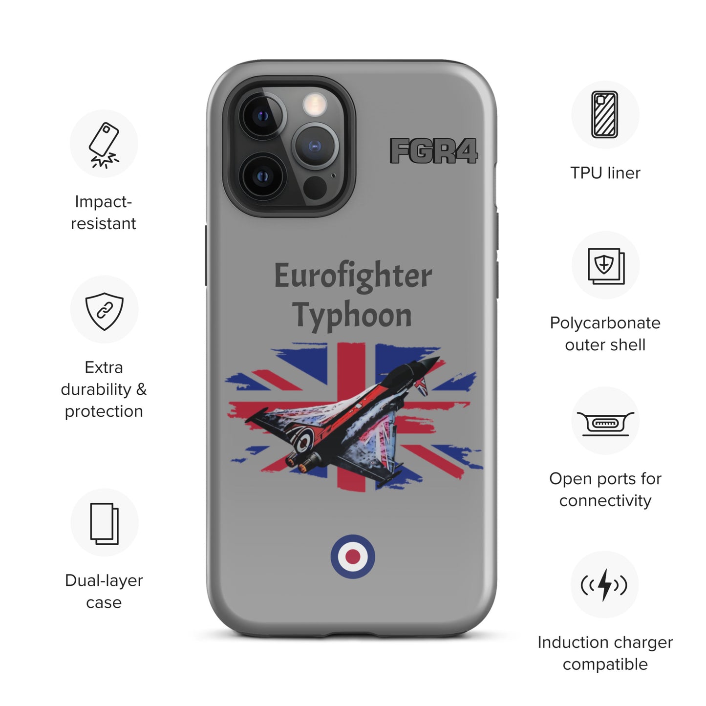Black Jack Typhoon Patriot iPhone Case (Without Quotes)