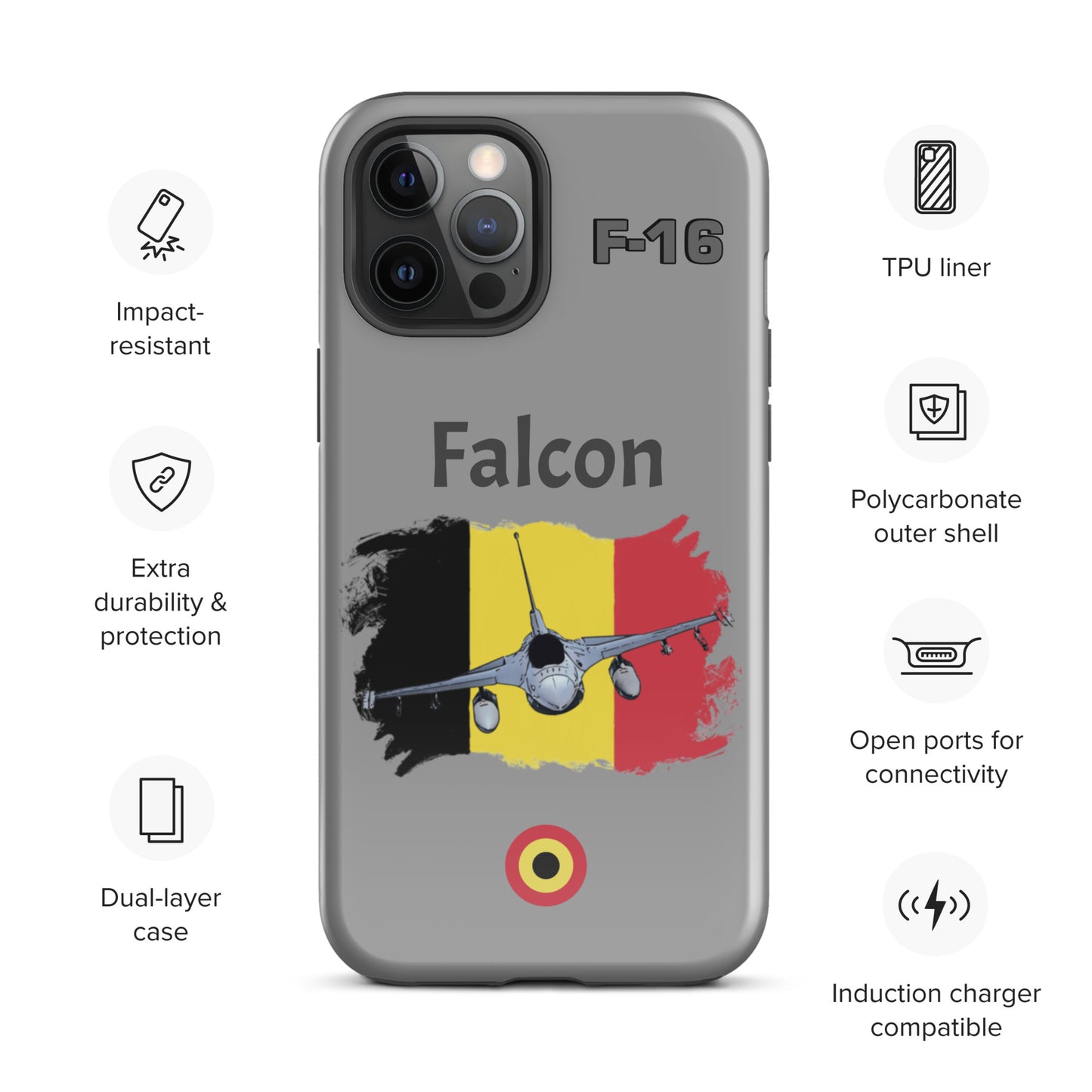 Belgium Falcon Patriot iPhone Case (Without Quotes)