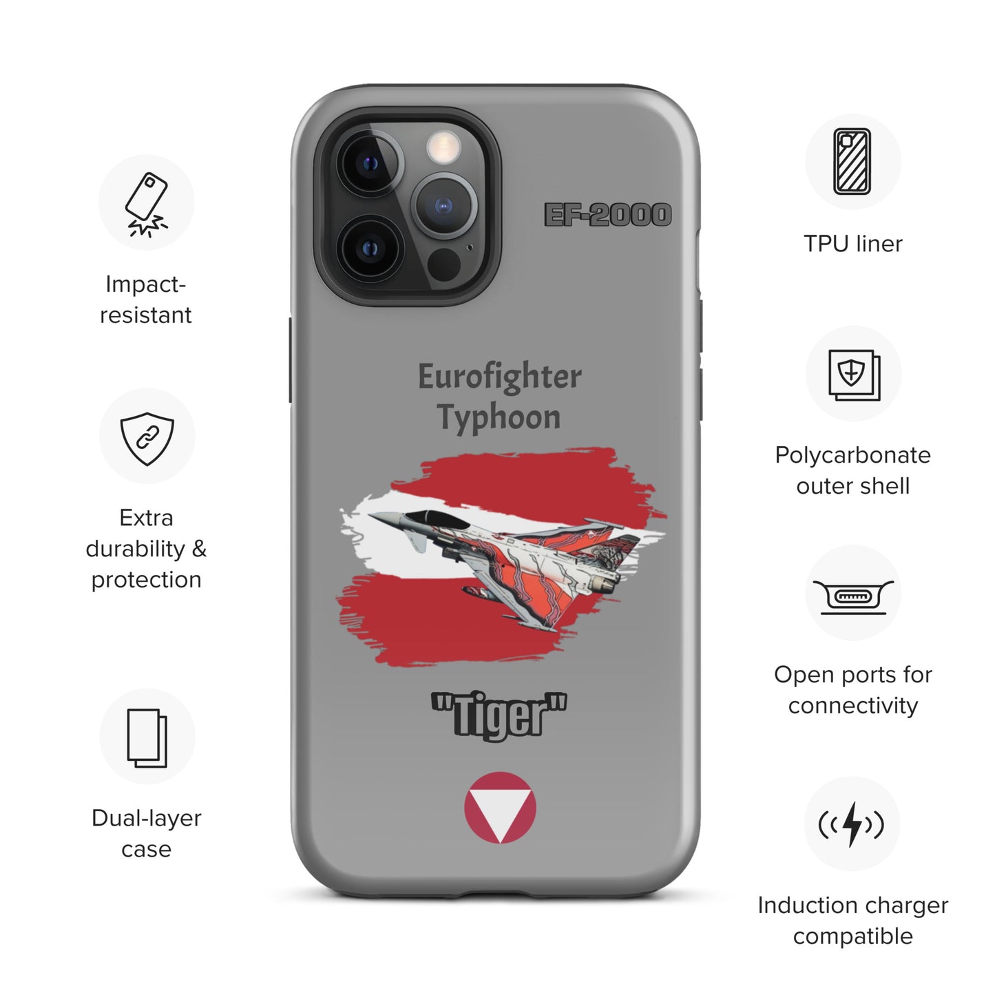Austrian Typhoon "Tiger" Patriot iPhone Case