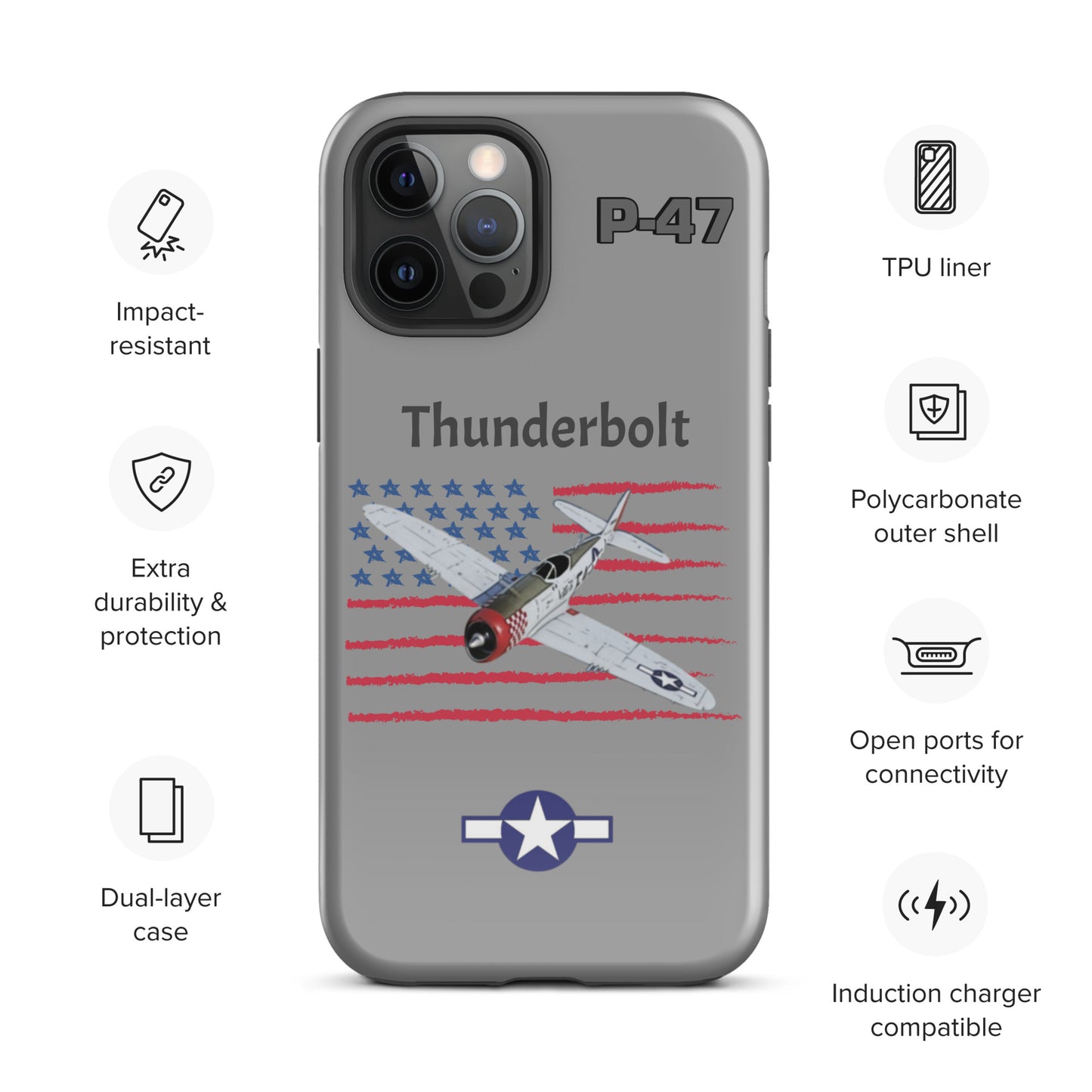 WWII Thunderbolt Patriot iPhone Case