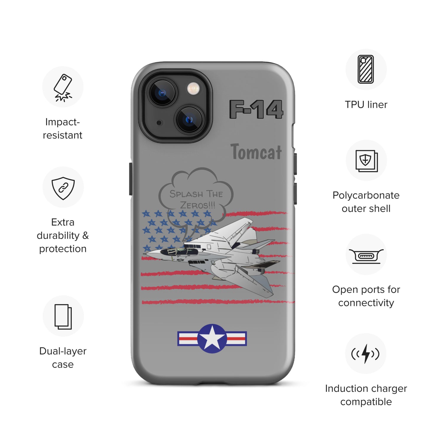 Patriot Tomcat iPhone Case (Without Quotes)