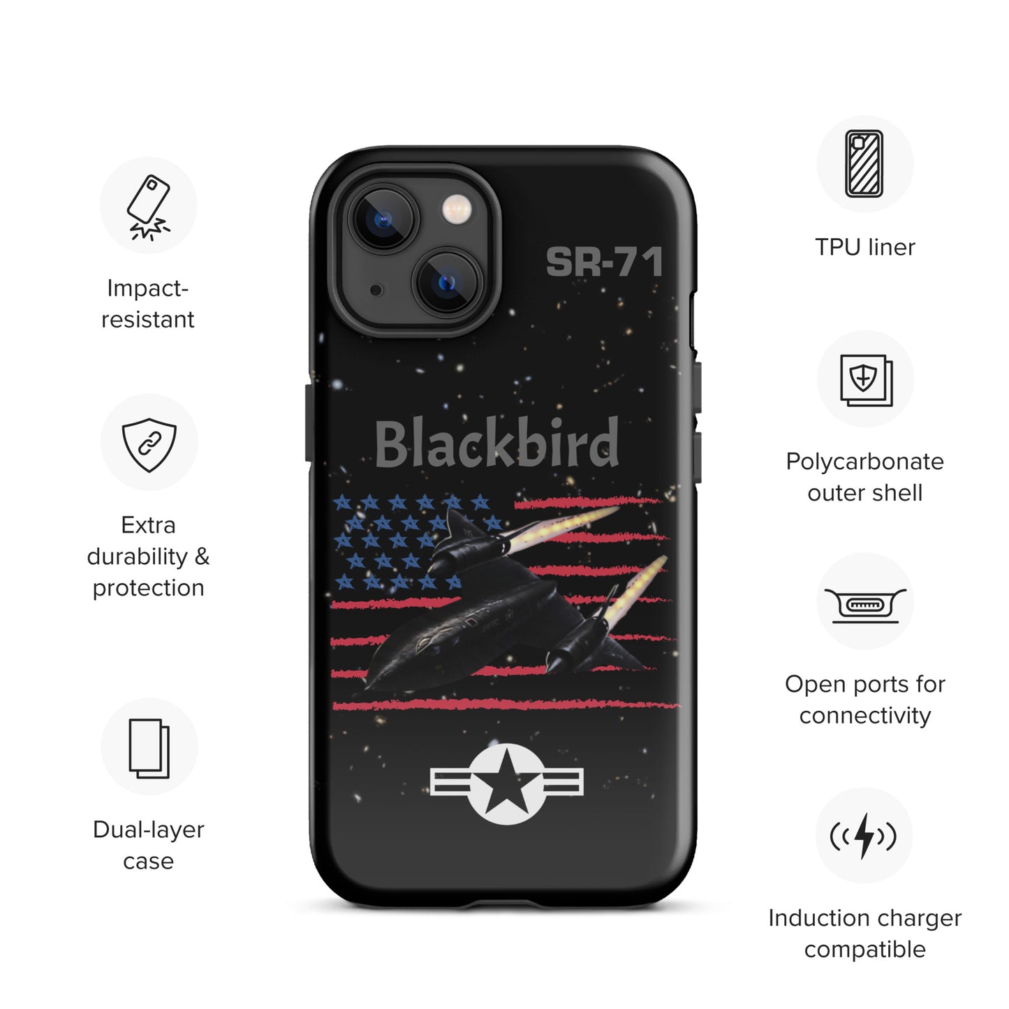 Blackbird Patriot iPhone Case (Without Quotes)