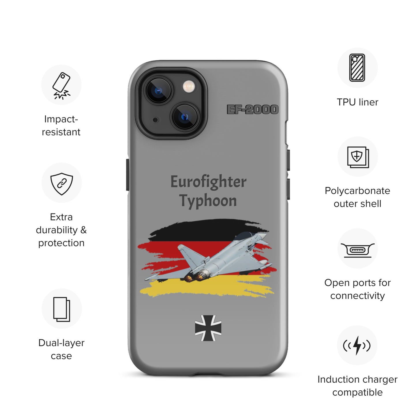 German Typhoon Patriot iPhone Case (Without Quotes)