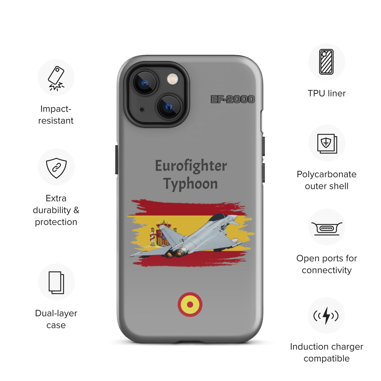 Spanish Typhoon Patriot iPhone Case (Without Quotes)