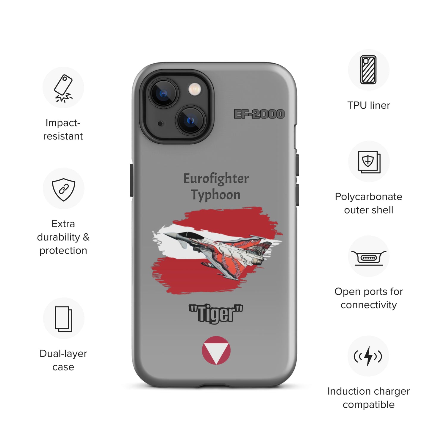 Austrian Typhoon "Tiger" Patriot iPhone Case