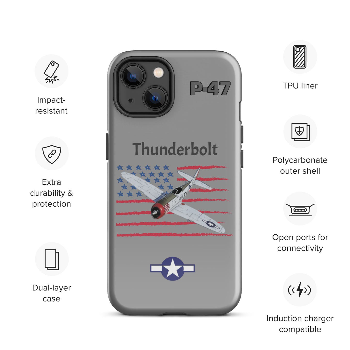 WWII Thunderbolt Patriot iPhone Case