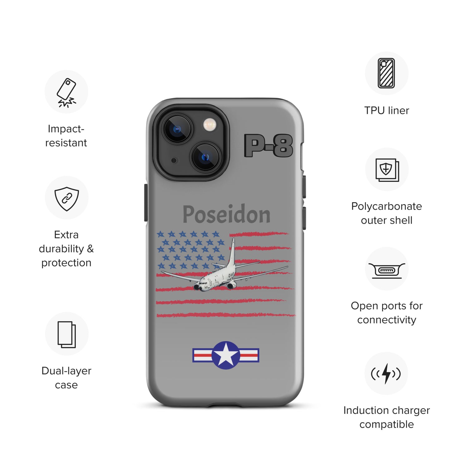 Poseidon Patriot iPhone Case (Without Quotes)