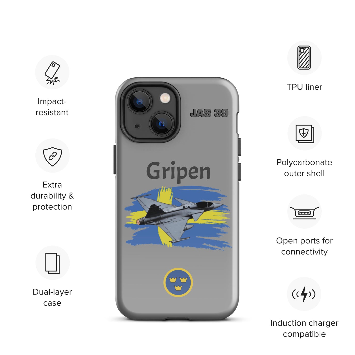 Gripen Patriot iPhone Case (Without Quotes)