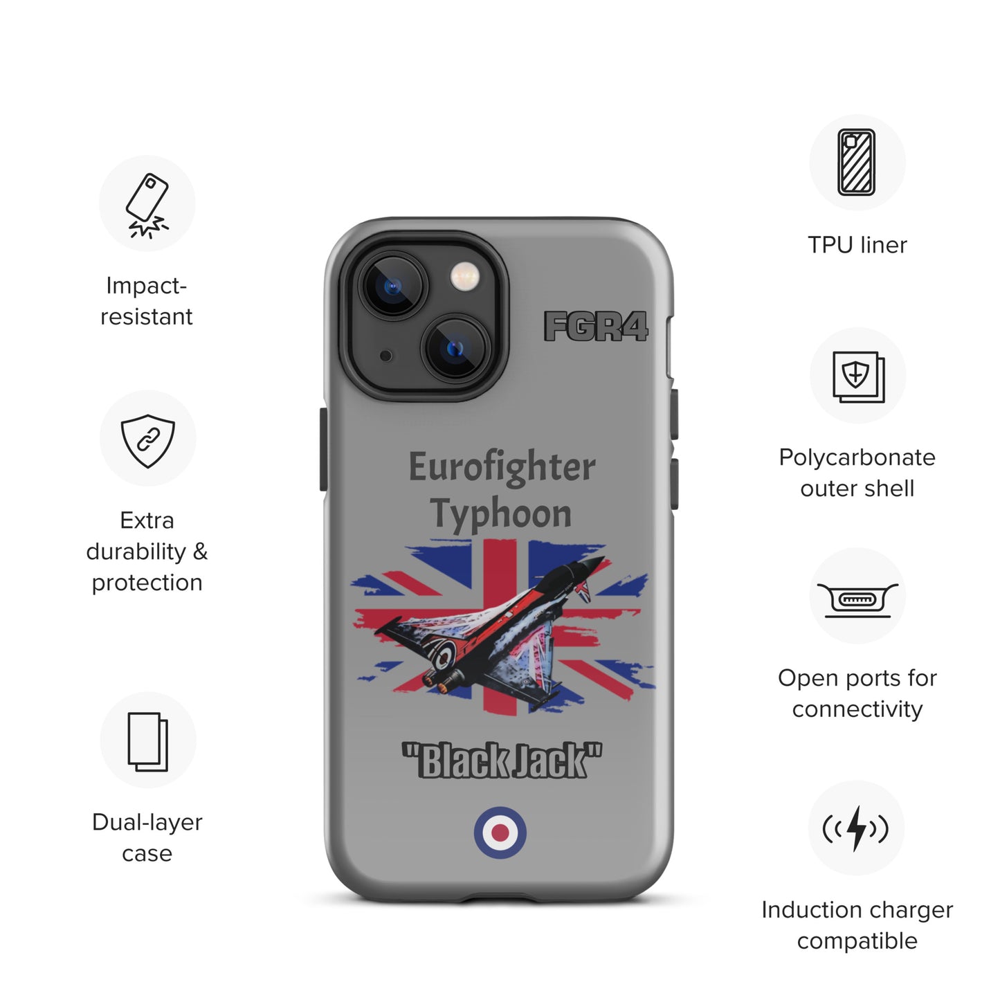 Black Jack Typhoon Patriot iPhone Case