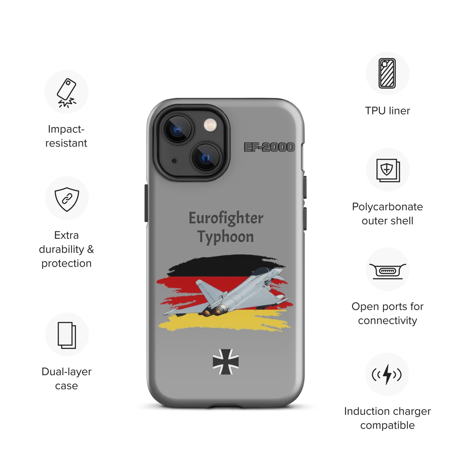German Typhoon Patriot iPhone Case (Without Quotes)