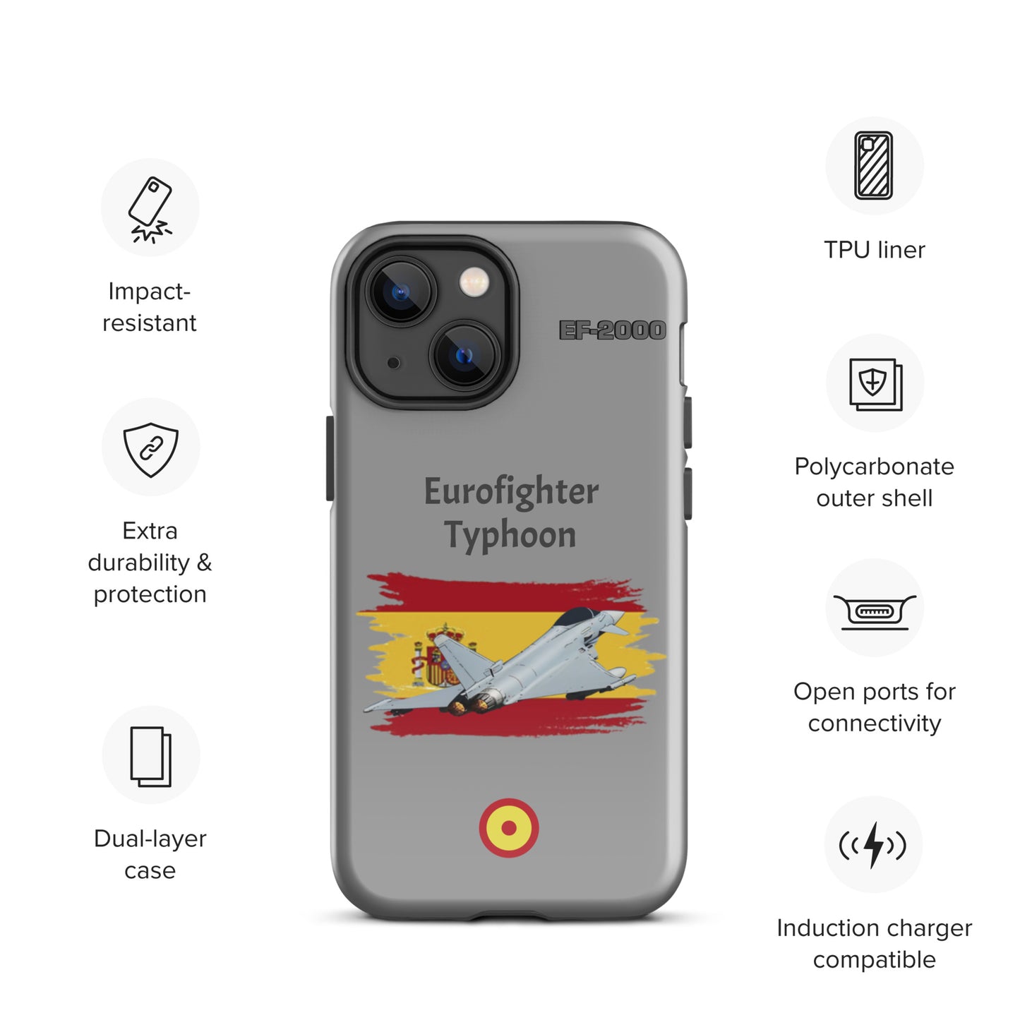 Spanish Typhoon Patriot iPhone Case (Without Quotes)