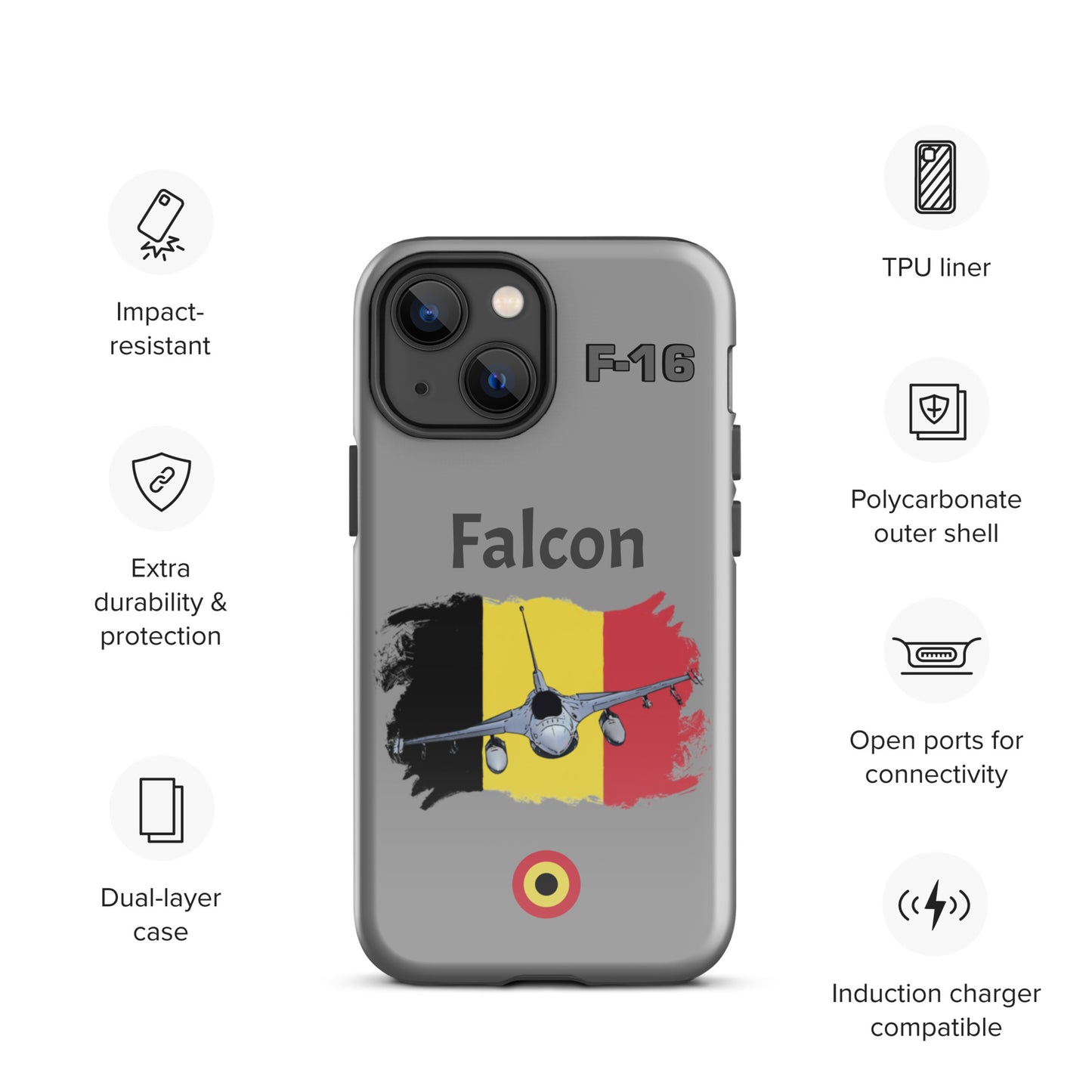 Belgium Falcon Patriot iPhone Case (Without Quotes)