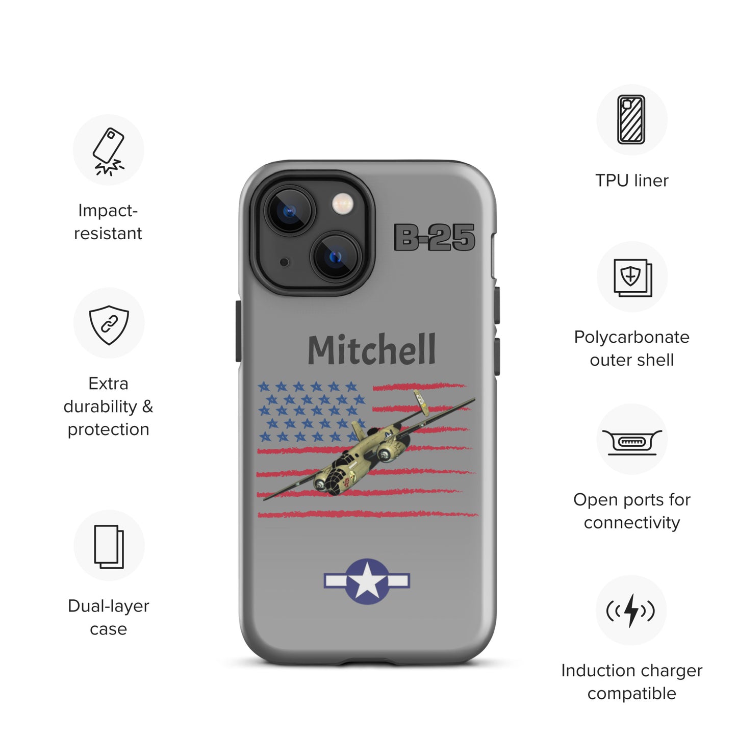 WWII Mitchell Patriot iPhone Case