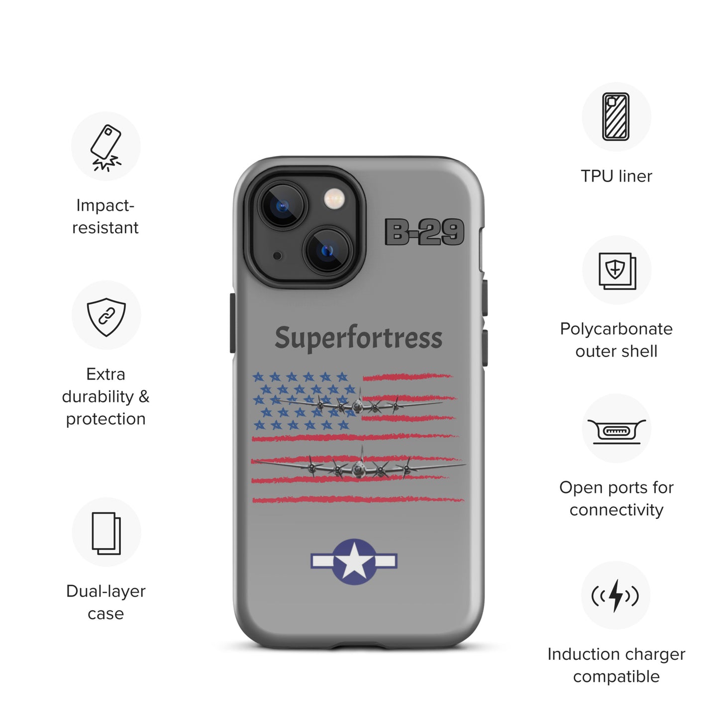 WWII Superfortress Patriot iPhone Case