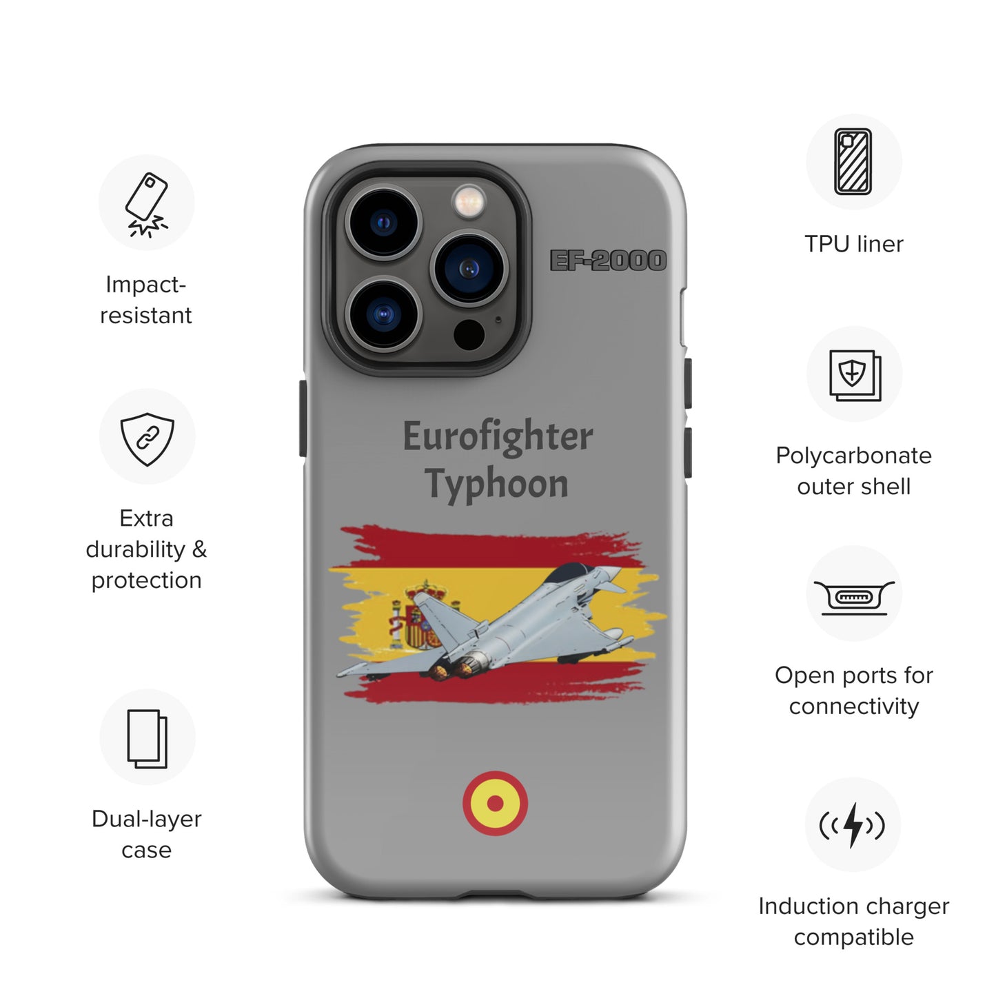 Spanish Typhoon Patriot iPhone Case (Without Quotes)