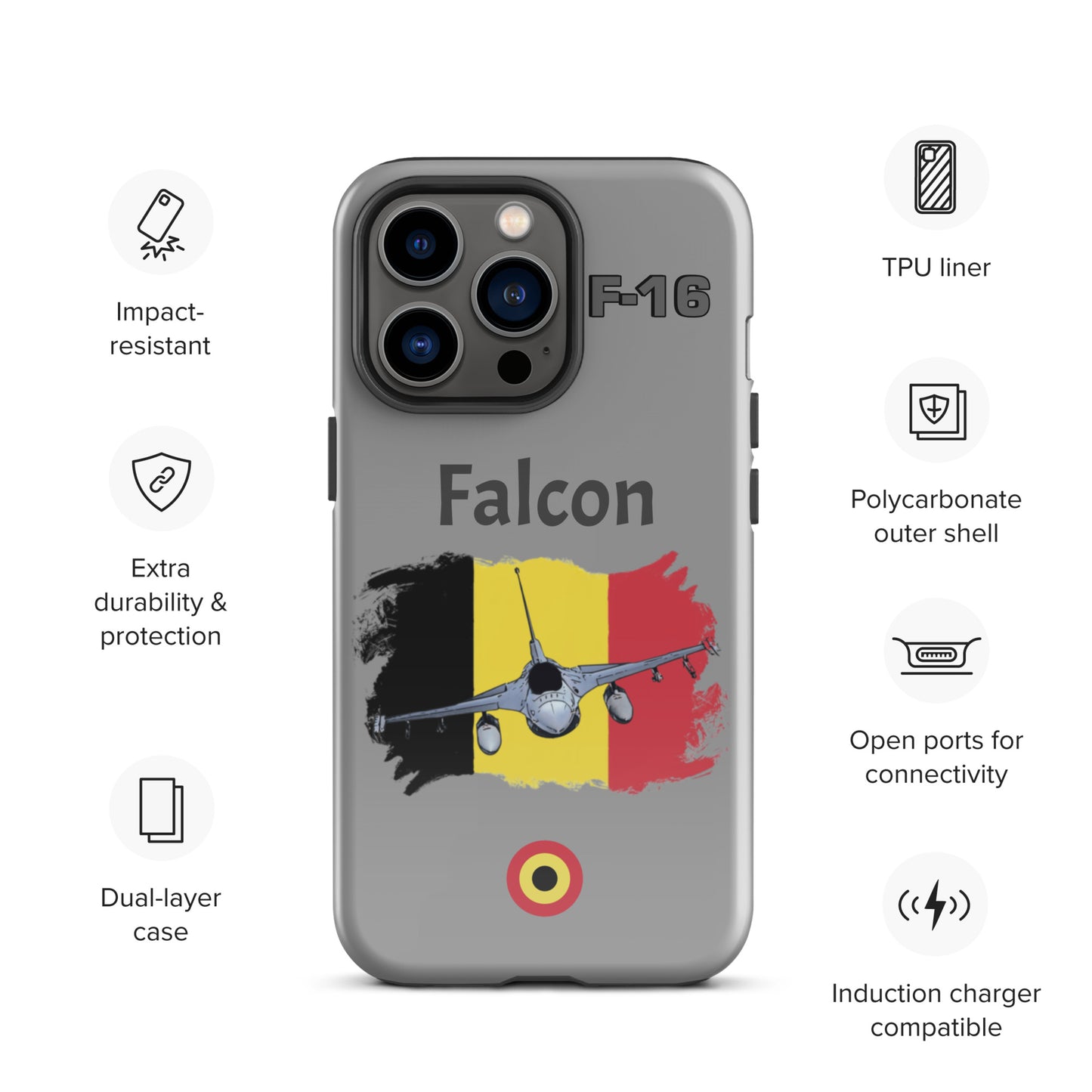 Belgium Falcon Patriot iPhone Case (Without Quotes)