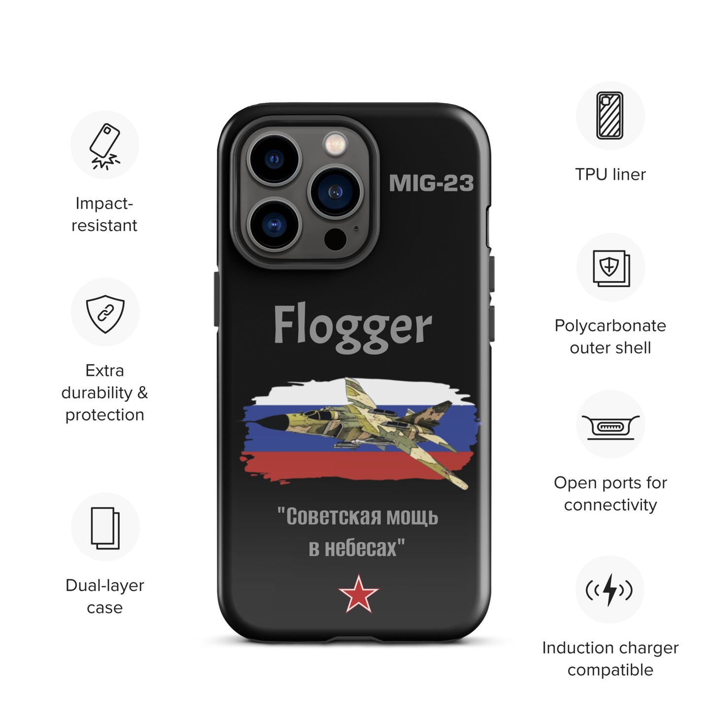 Black Case Flogger Patriot iPhone Case