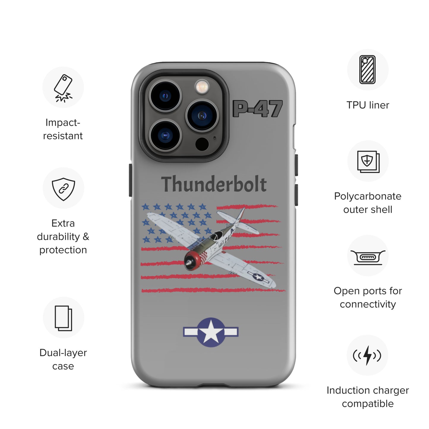 WWII Thunderbolt Patriot iPhone Case
