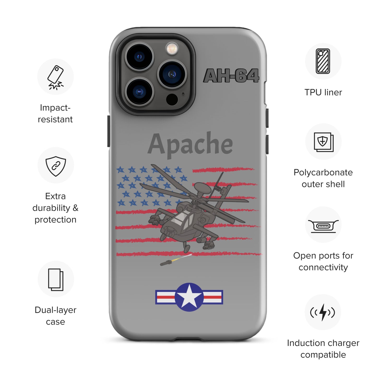 Apache Patriot iPhone Case (Without Quotes)