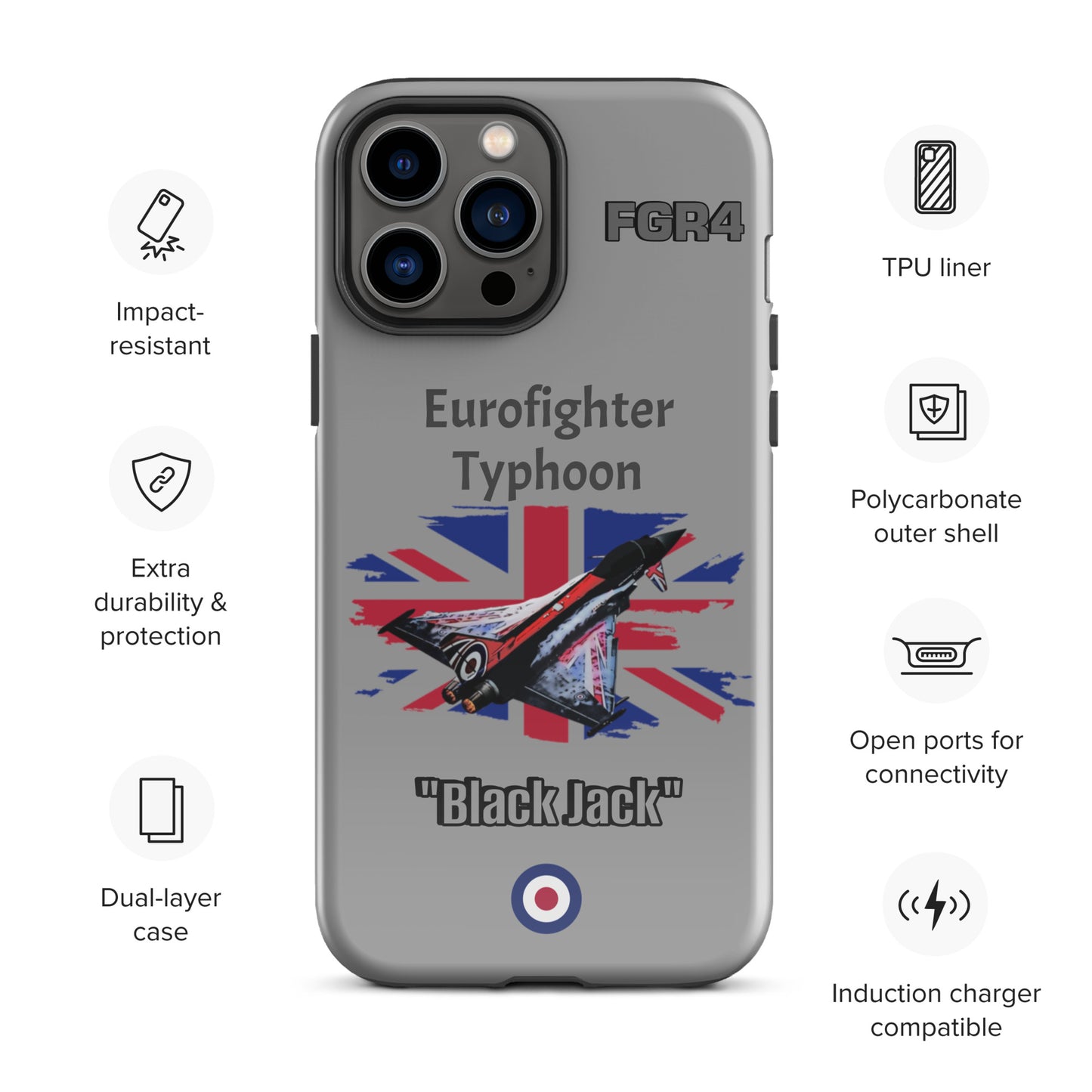 Black Jack Typhoon Patriot iPhone Case