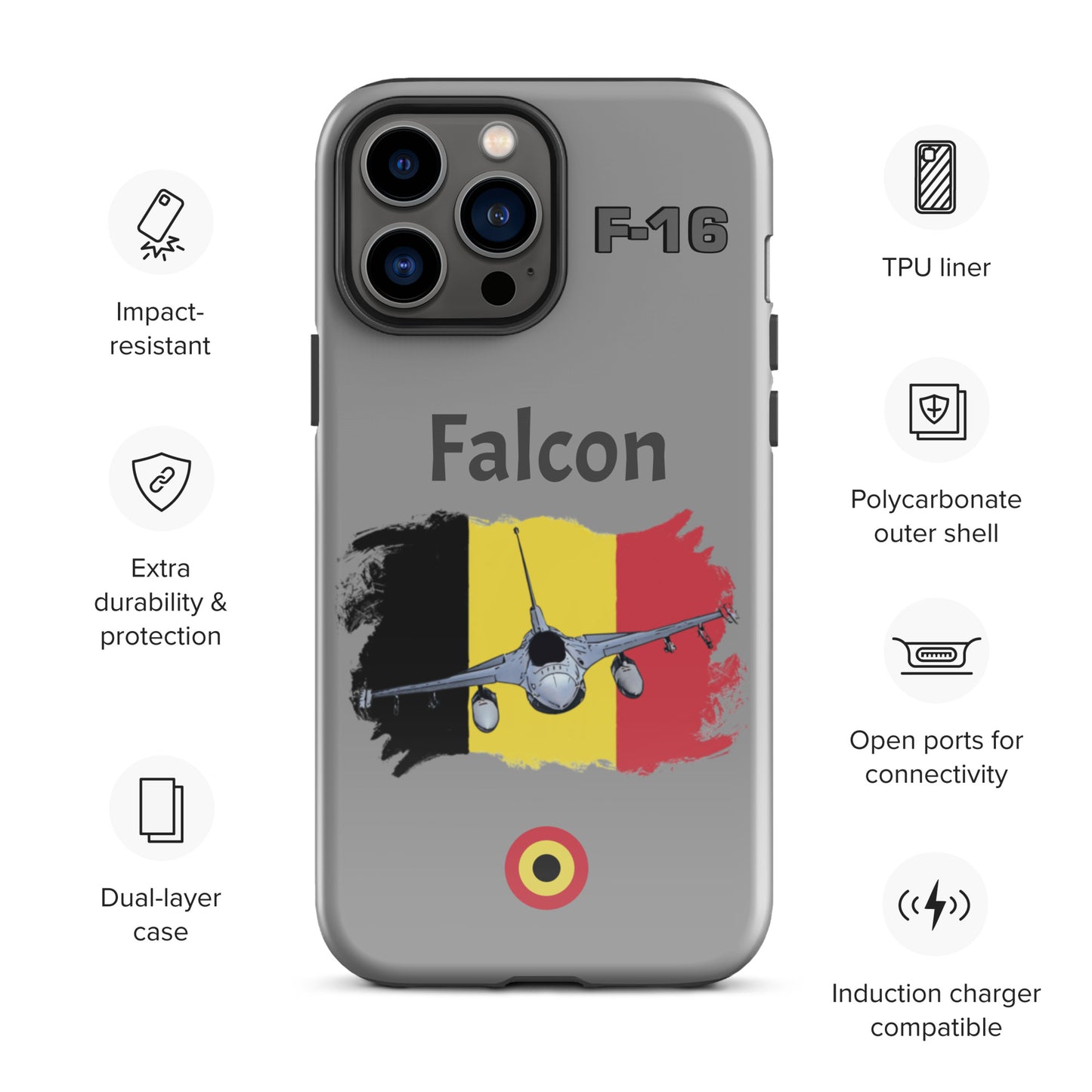 Belgium Falcon Patriot iPhone Case (Without Quotes)