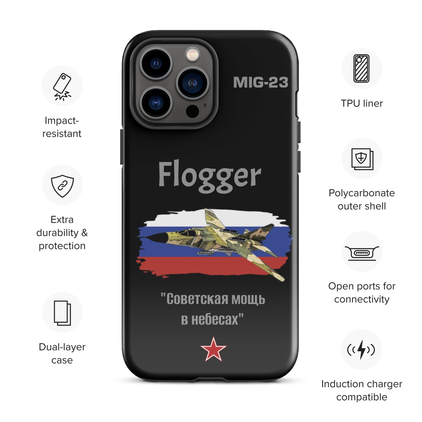 Black Case Flogger Patriot iPhone Case