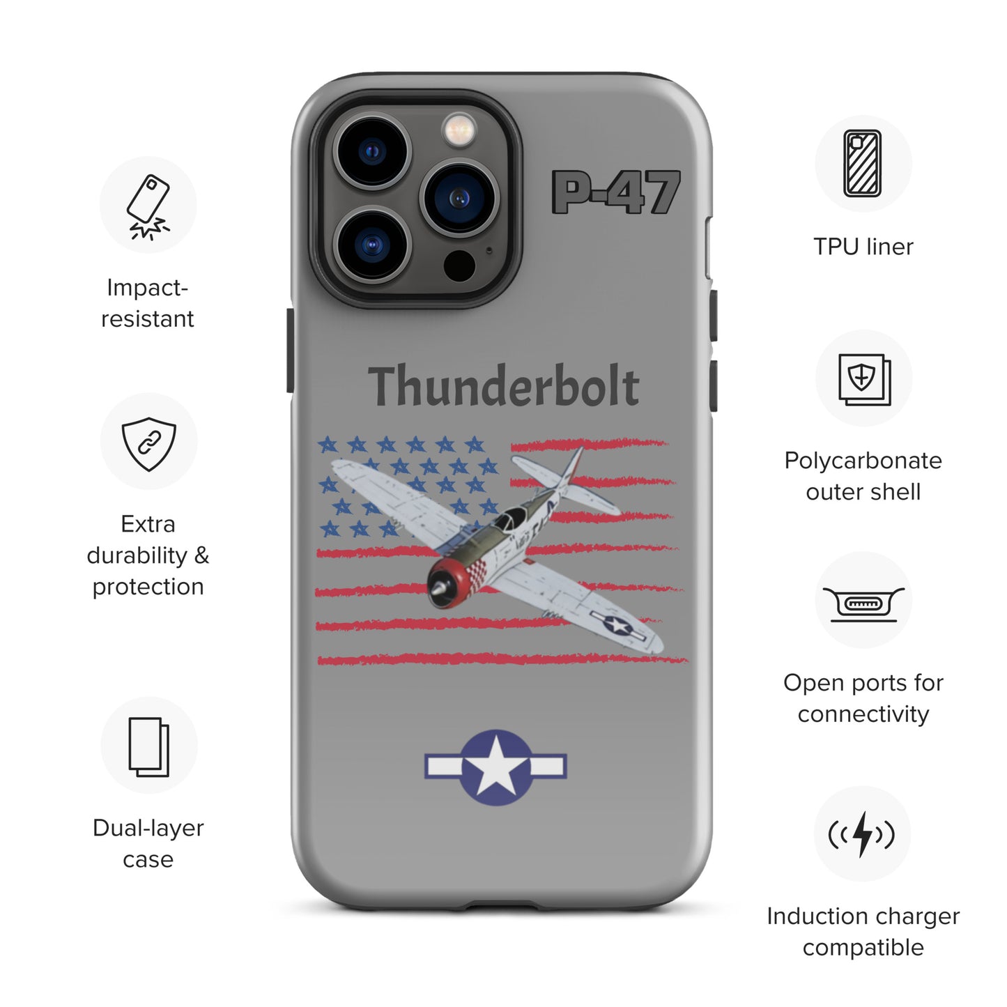 WWII Thunderbolt Patriot iPhone Case