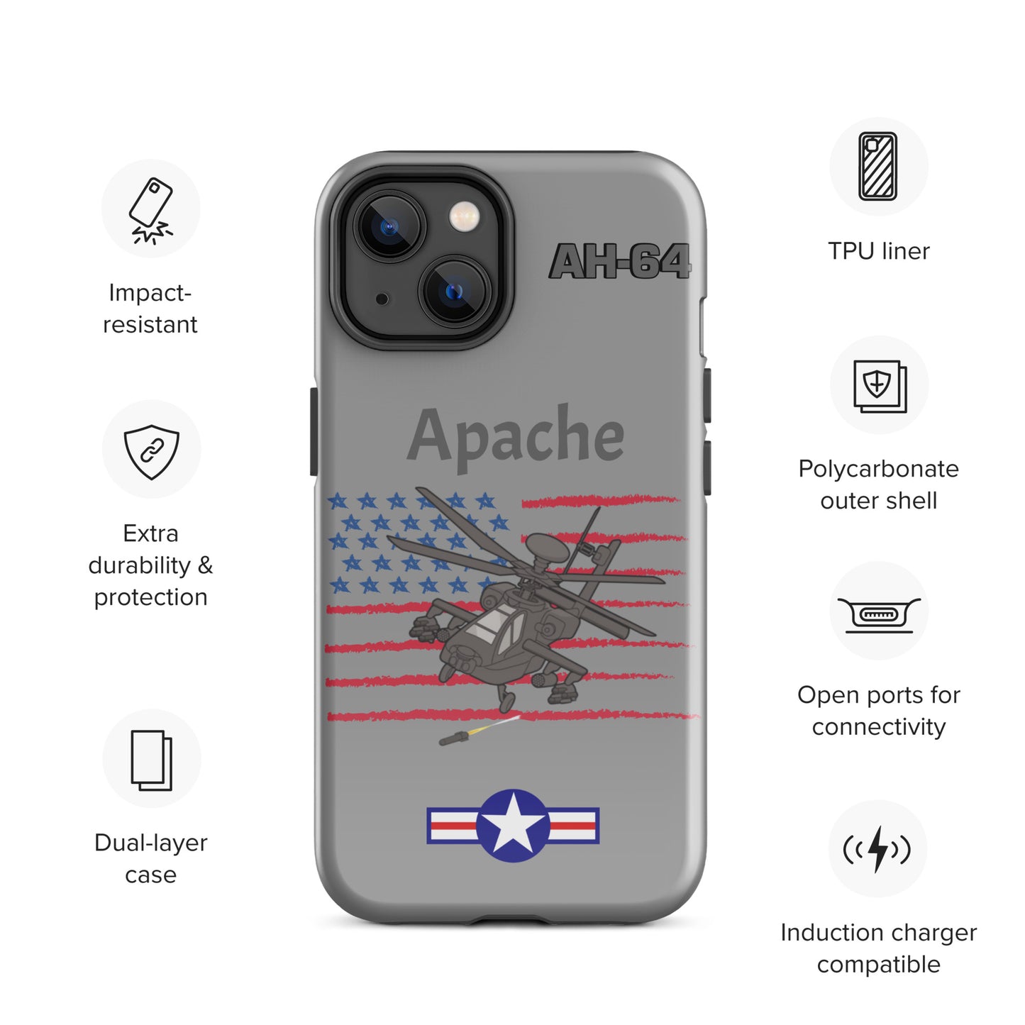 Apache Patriot iPhone Case (Without Quotes)