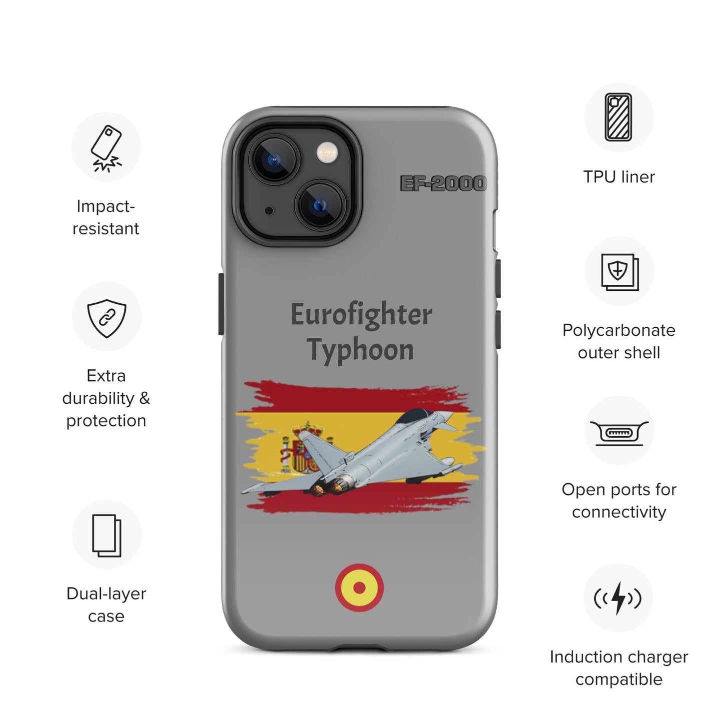 Spanish Typhoon Patriot iPhone Case (Without Quotes)
