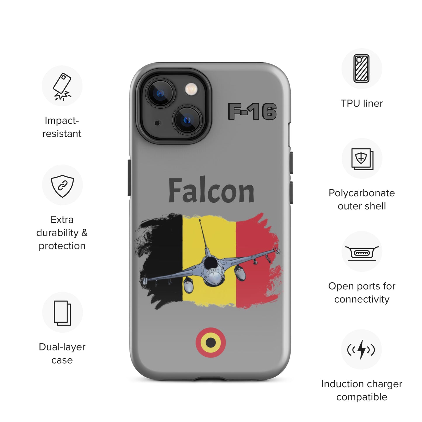 Belgium Falcon Patriot iPhone Case (Without Quotes)