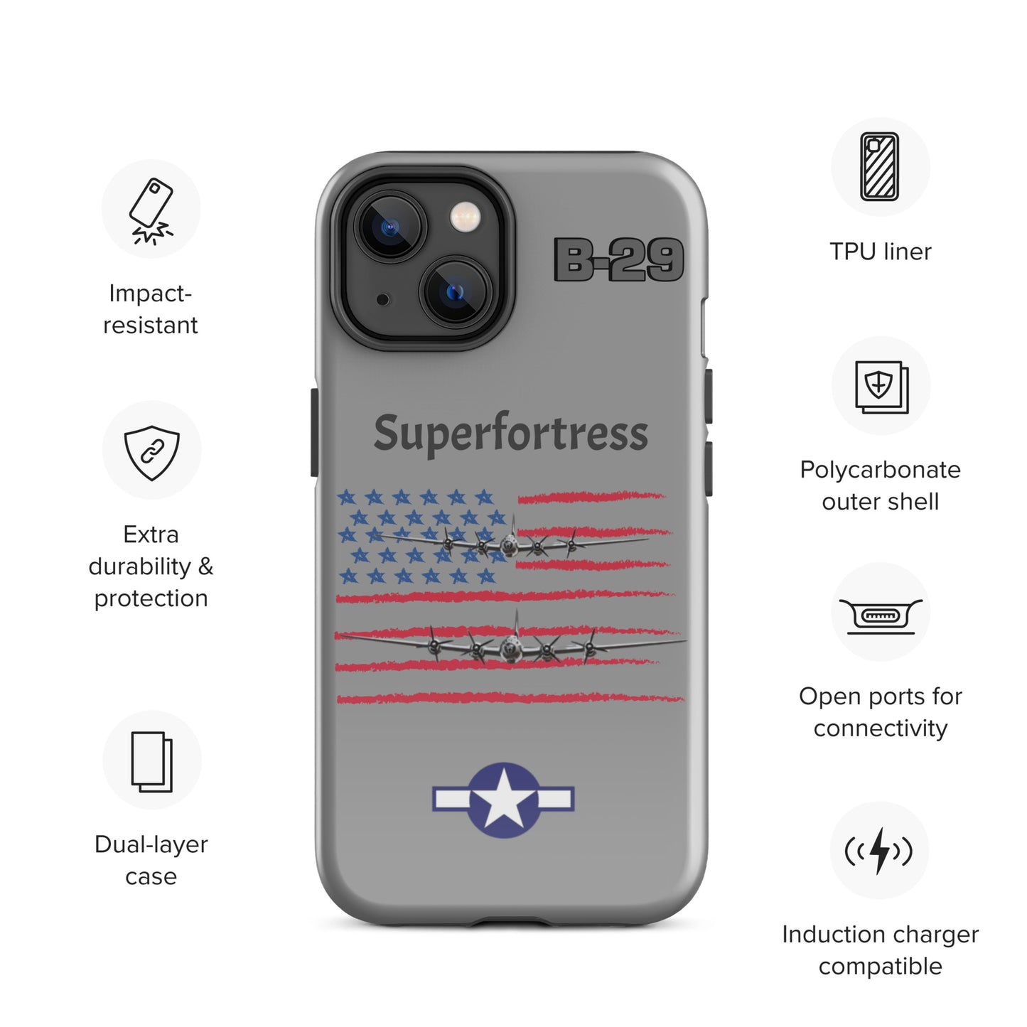 WWII Superfortress Patriot iPhone Case