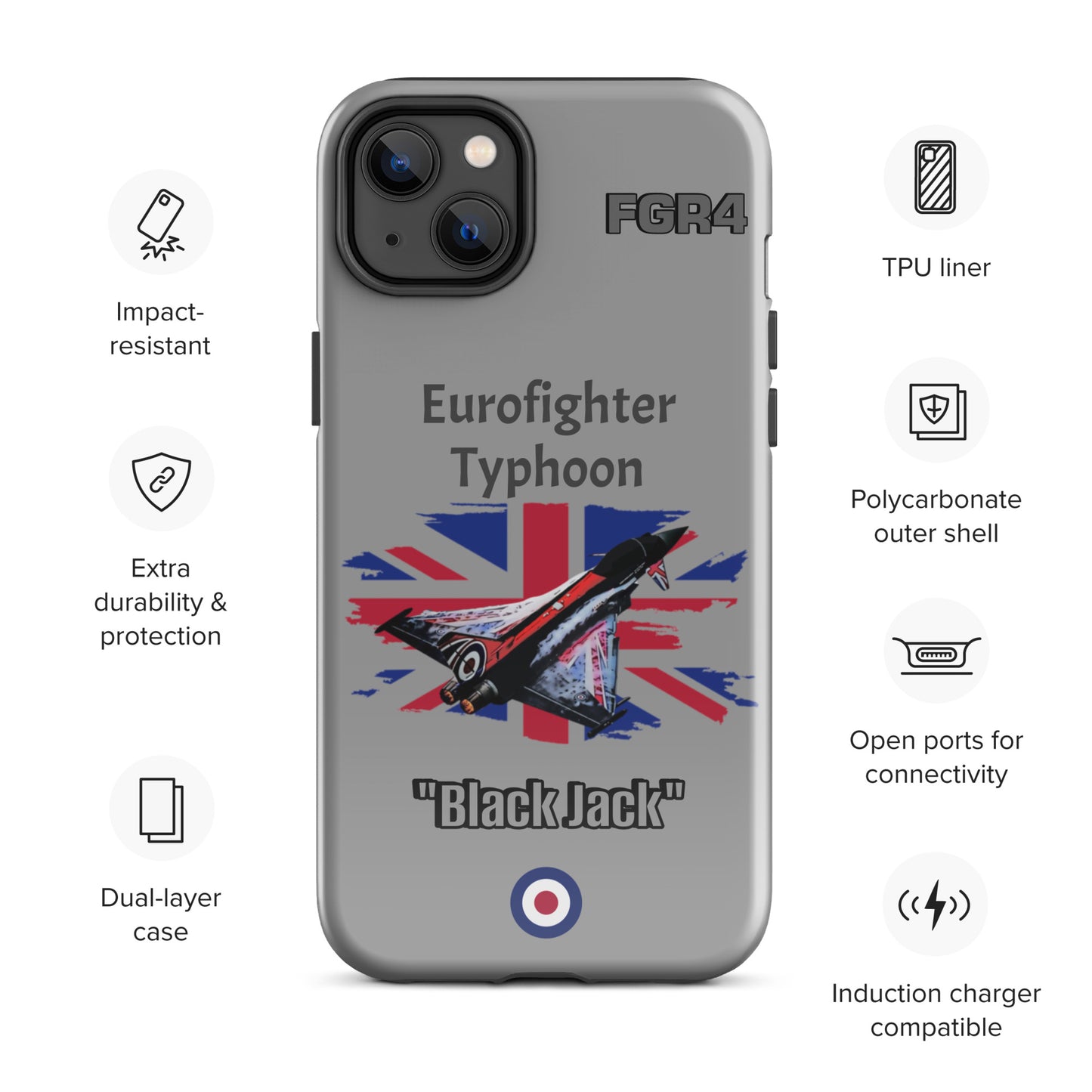 Black Jack Typhoon Patriot iPhone Case
